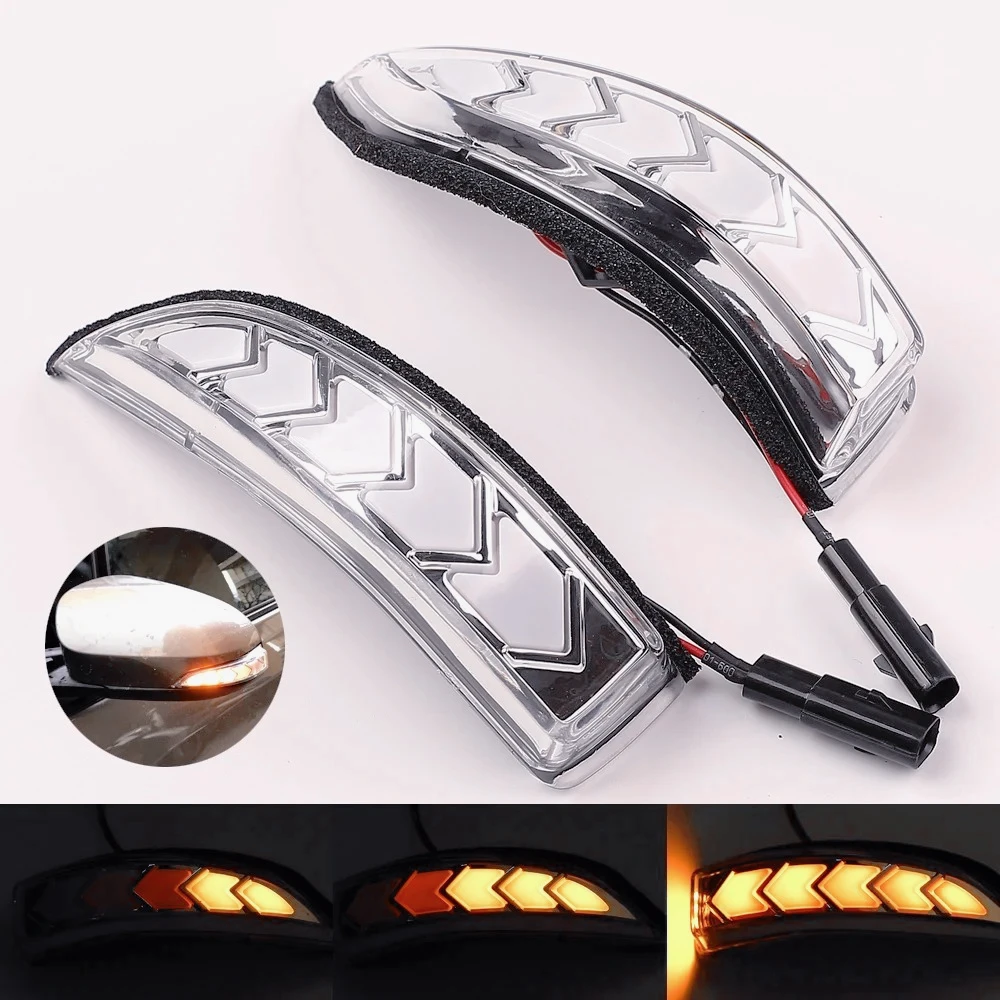 

ZZ-2pcs LED Dynamic Turn Signal Blinker Side Rear-View Mirror Indicator Light For Toyota Auris E180 2013-2018