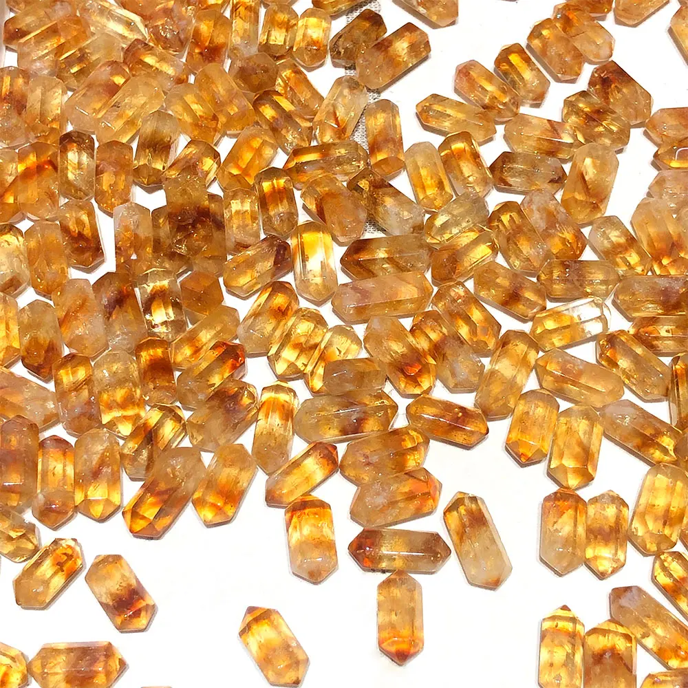 

Yellow Crystal Stones Natural Stone Citrine Small Point Quartz Crystals Tower Healing DIY Home Decoration Gemstones Spiritual