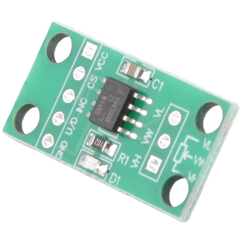 X9C103S Digital Potentiometer Module Green PC+Metal 100K 100Th Order Digital Potentiometer Circuit