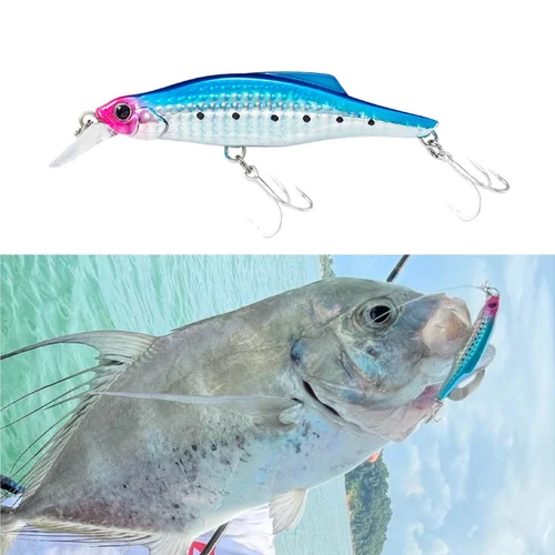 Imagen 1 del producto TSUYOKI Wobblers artificiales Jerkbait señuelo plantilla de agua salada artista hundimiento fundición Minnow señuelo PIN cola 35 90mm/35g JACKSON Minnow
