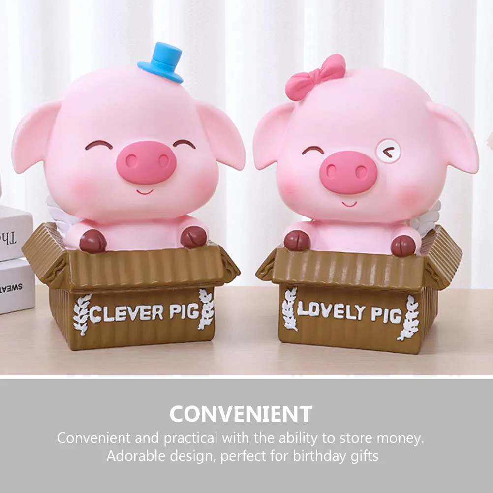 

Medium Size Piggy Bank Pig Shape Vinyl Coin Holder Desktop Money Pot Creative Saving Box Piggy Bank Coin Saving Pot