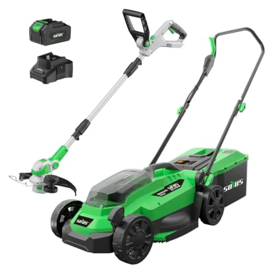 Tondeuses à gazon sans fil 13 pouces 20V et taille-bordures 20V 12 pouces pour une entretien efficace de la cour avec moteur haute puissance longue durée