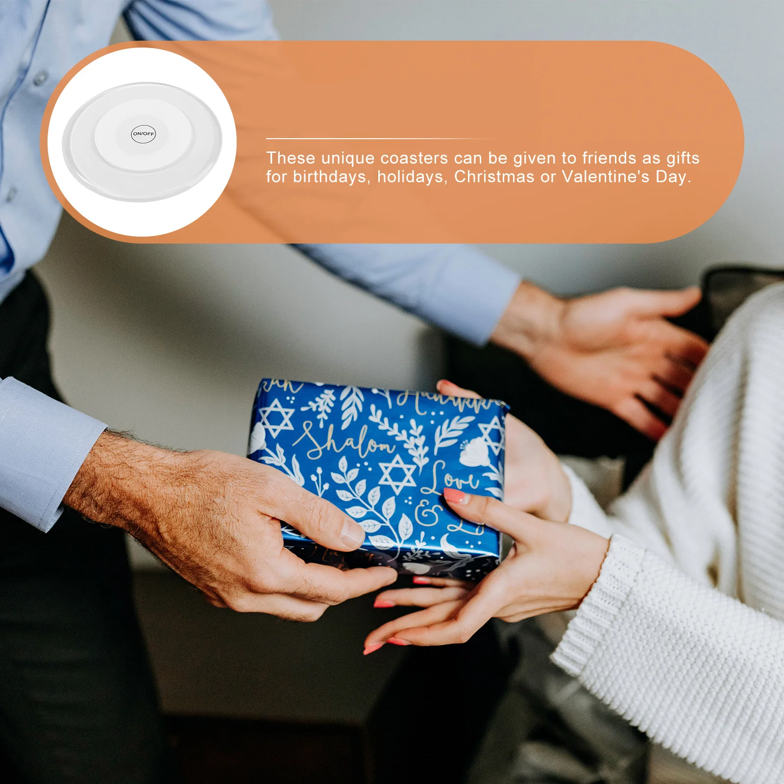 

2pcs Led Coaster White Light Glowing Cup Mat For Bar Restaurant Home Luminous Beer Coaster Holder Fashion Party