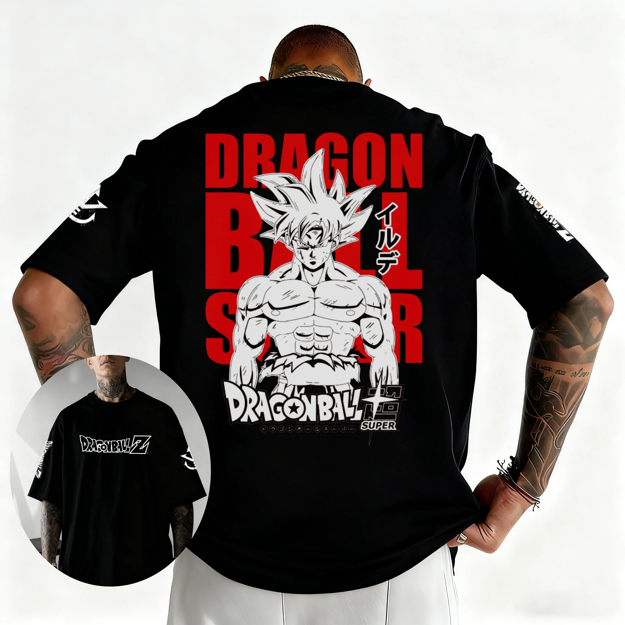 Dragon Ball Japanese Anime Printed Men's T-Shirt Majin Buu Boys Children Harajuku Short Sleeve Kids Goku T-shirt Summer Clothing - view 3