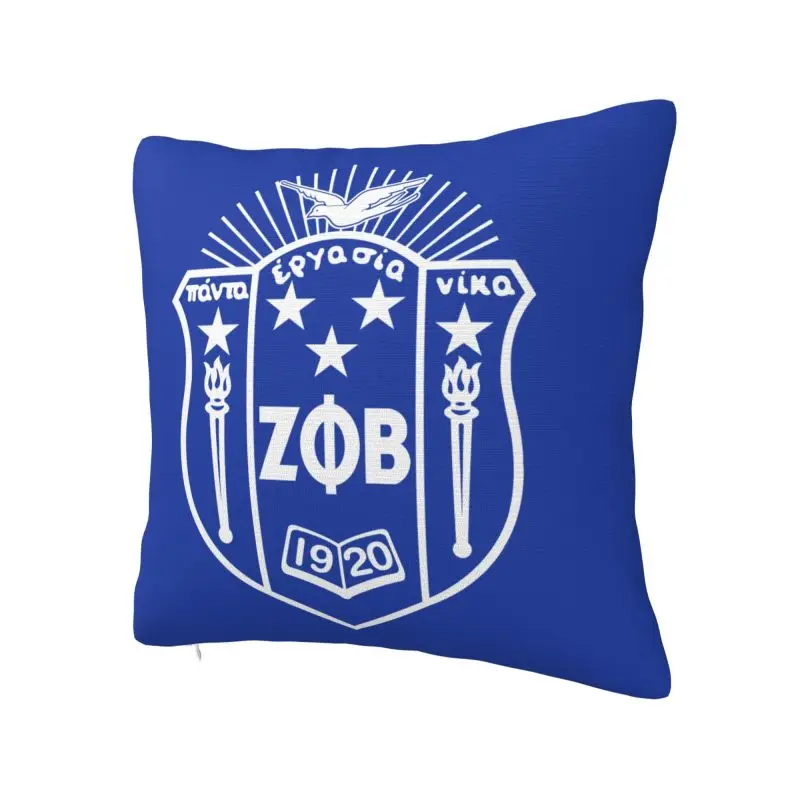 Zeta Phi Beta Cushion Cover 35x35 cm Polyester Velvet Throw Pillow Case For Sofa Chair Home Decor Pillowslip