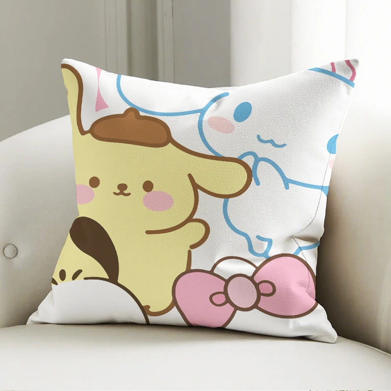 

Sanrio Pompompurin & Cinnamoroll Pillow Cover Pattern Decorative Cushion Sofa Bedroom Home Decor Gift