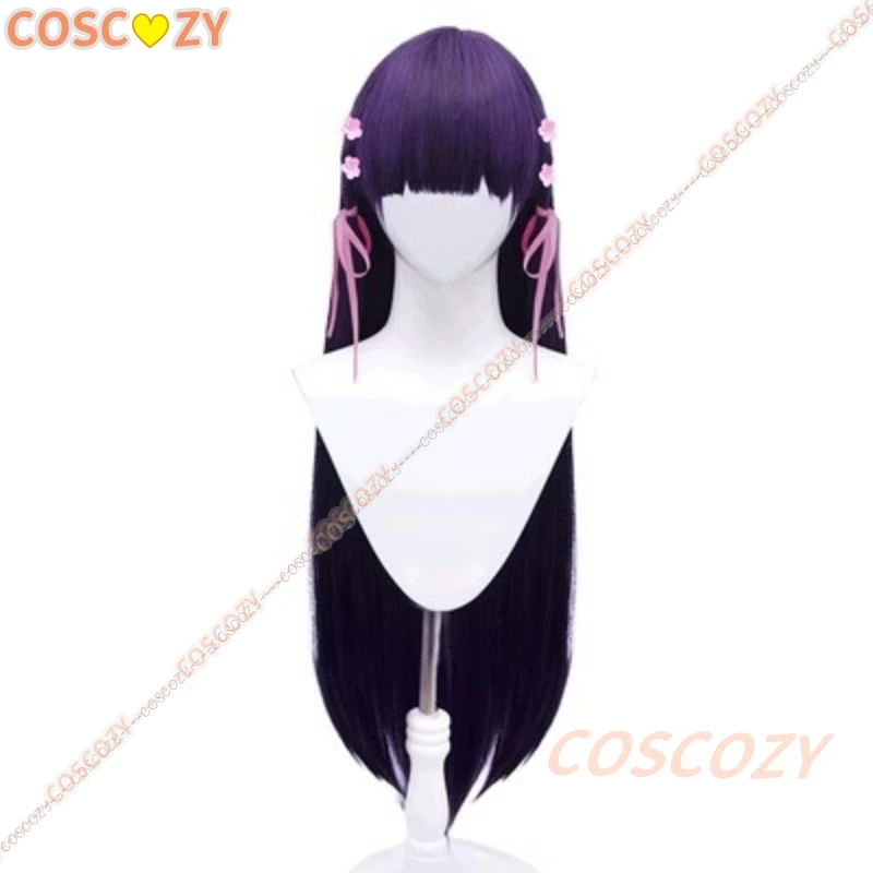 Meu Casamento Feliz Anime Cosplay Costume, Miyo Saimoni, Flor Impressa, Rosa Peruca Kinomo, Conjunto Headwear