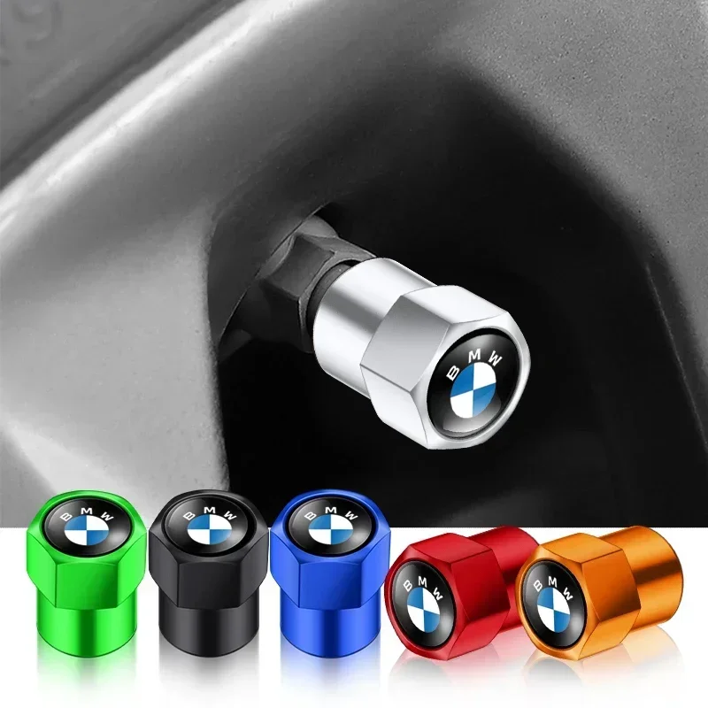 4Pcs Car Styling Wheel Tires Bolt-in Valve Caps Badge For BMW M E81 E90 E92 E93 F30 E60 E61 F07 F10 F18 F12 X2 3 4 5 6 7 Series