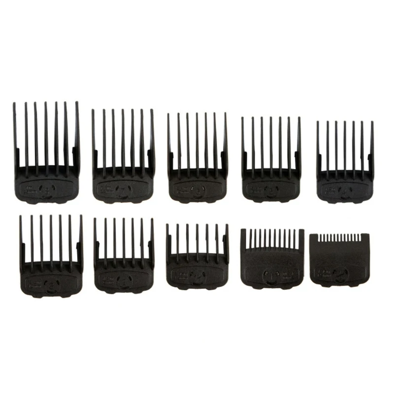 10Pcs Black Cut Hair Guides 1/16