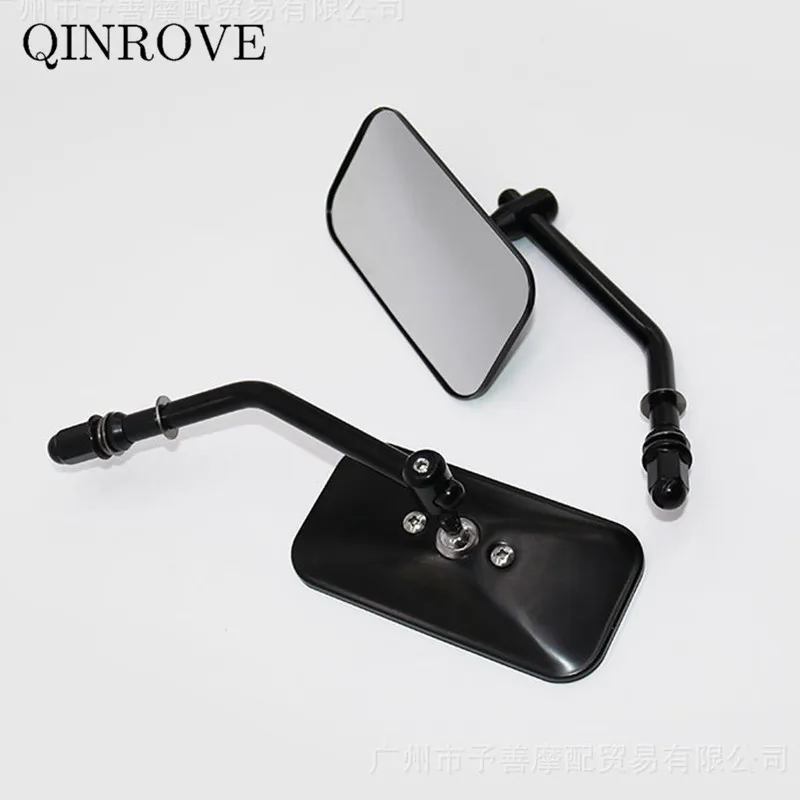 Black Chrome Motorcycle Rear Mirror For Harley Davidson Dyna Fatboy Road King Fat Bob Iron883 Softail Aluminum Alloy Side Mirror