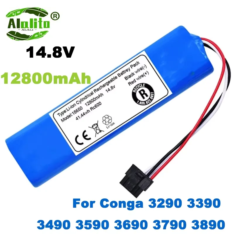 Original Rechargeable battery For Conga 3290 3390 3490 3590 3690 3790 3890 Sweeping Mopping Robot 14.8V 9800mAh Vacuum Cleaner