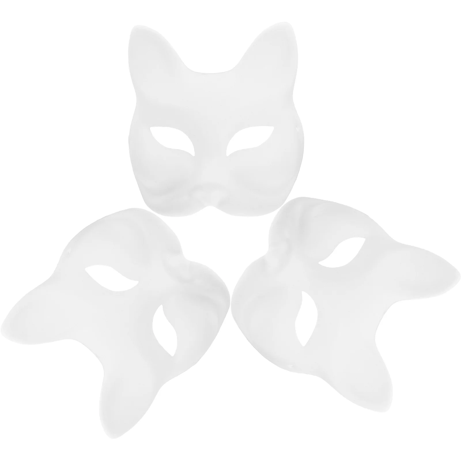 Witte Vos Masker Diy Blanco Handgeschilderde Face Maskerade Kostuum Kleding Onafgemaakte Liefhebbers Cover