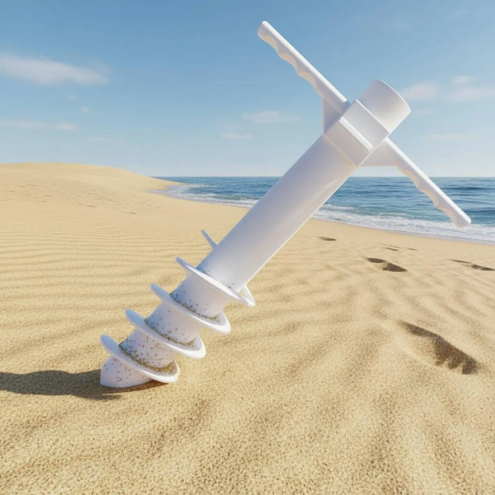 

Spiral Sand Anchor Easy to Install Sand Screw Stake Spiral Ground Stake Wind Resistant Outdoor Accessory Portable
