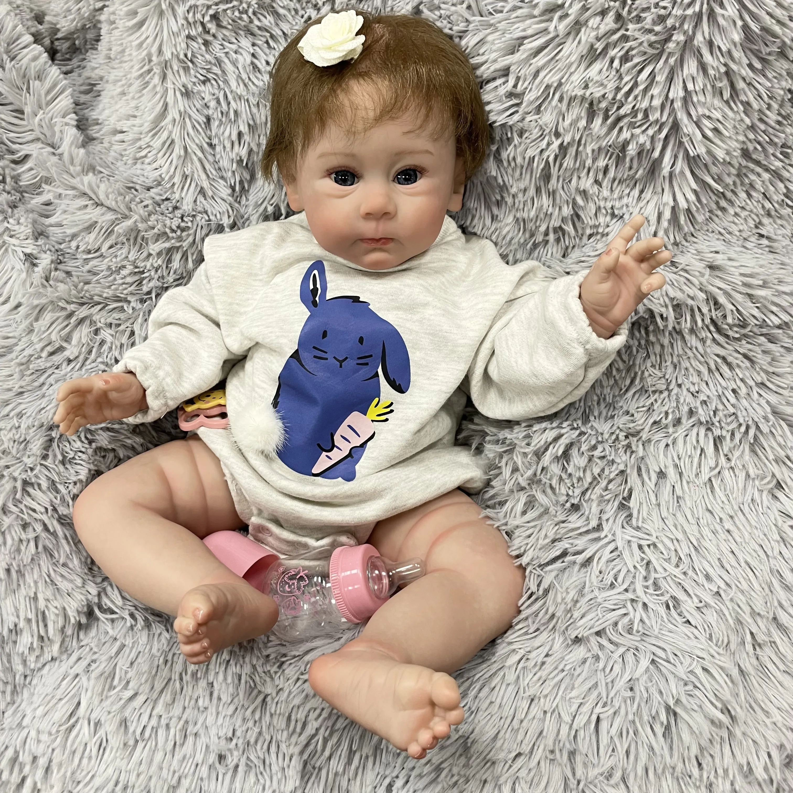 

Cokela 60Cm/24inch Vinyl Reborn Baby Dolls Cotton Body Realistic Reborn Newborn Dolls Soft Silicone Reborn Doll