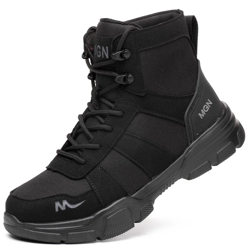 Veiligheidsschoenen voor heren met stalen neus Waterdichte laarzen Lekbestendig Anti-smash Outdoor werksneakers voor heren Bouwwerkschoenen