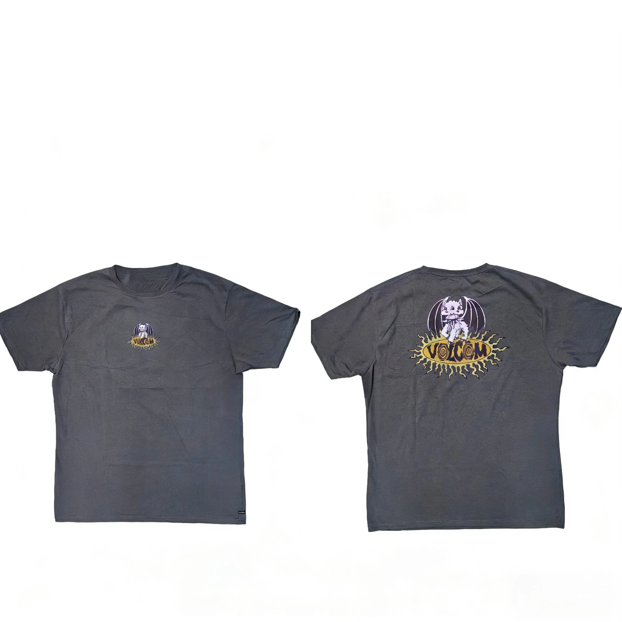 Y2k Volcom Cotton Short Sleeve T-shirt Personality Niche Skateboard Function Wind All Kinds of Classic Beauty Tide Surfing