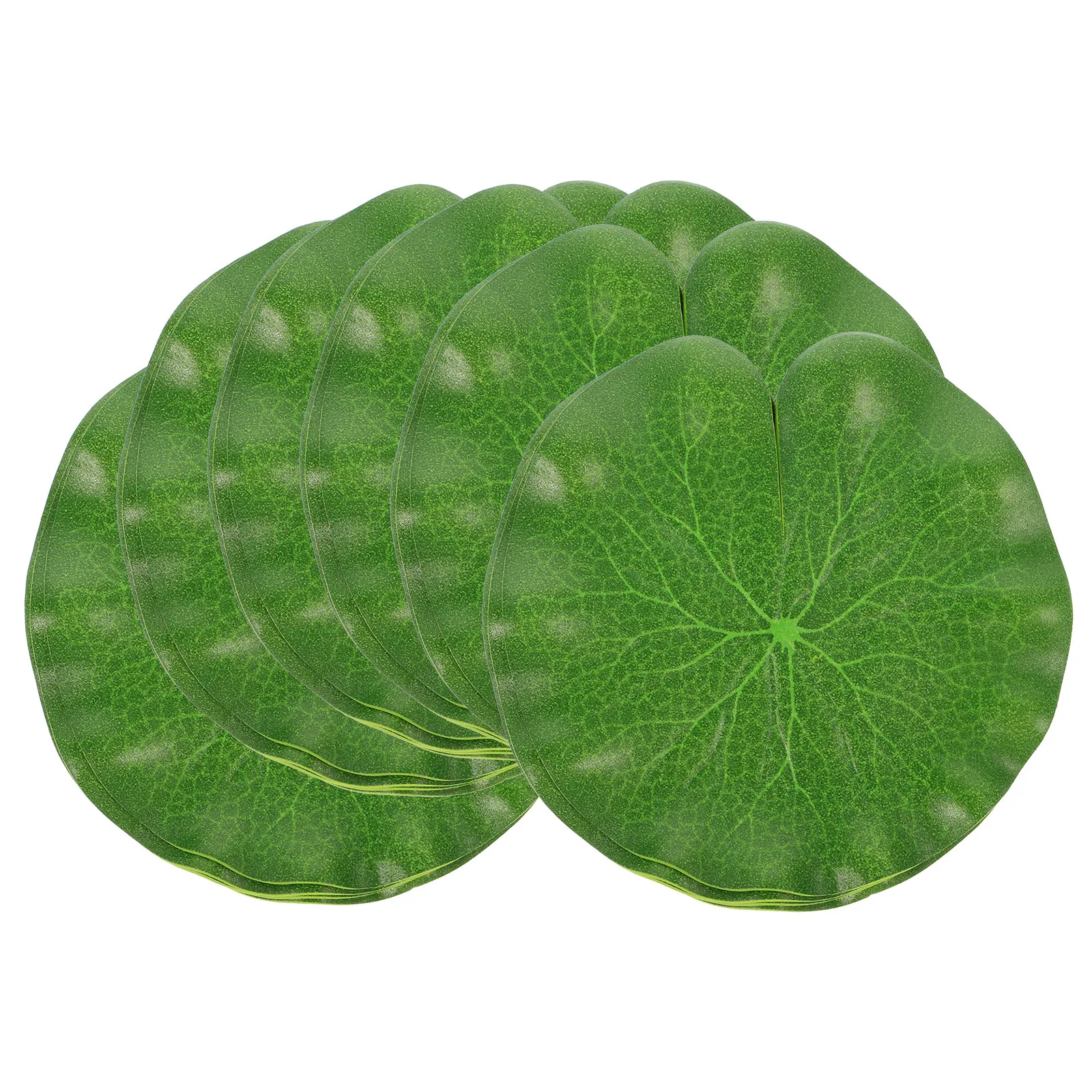 Aquarium Fish Green - 6 Stück künstliche Lotusblätter aus PU,
