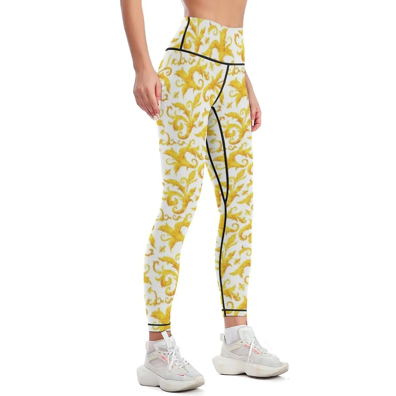 rococo ornament Leggings Fitness woman Sweatpants Womens Leggings