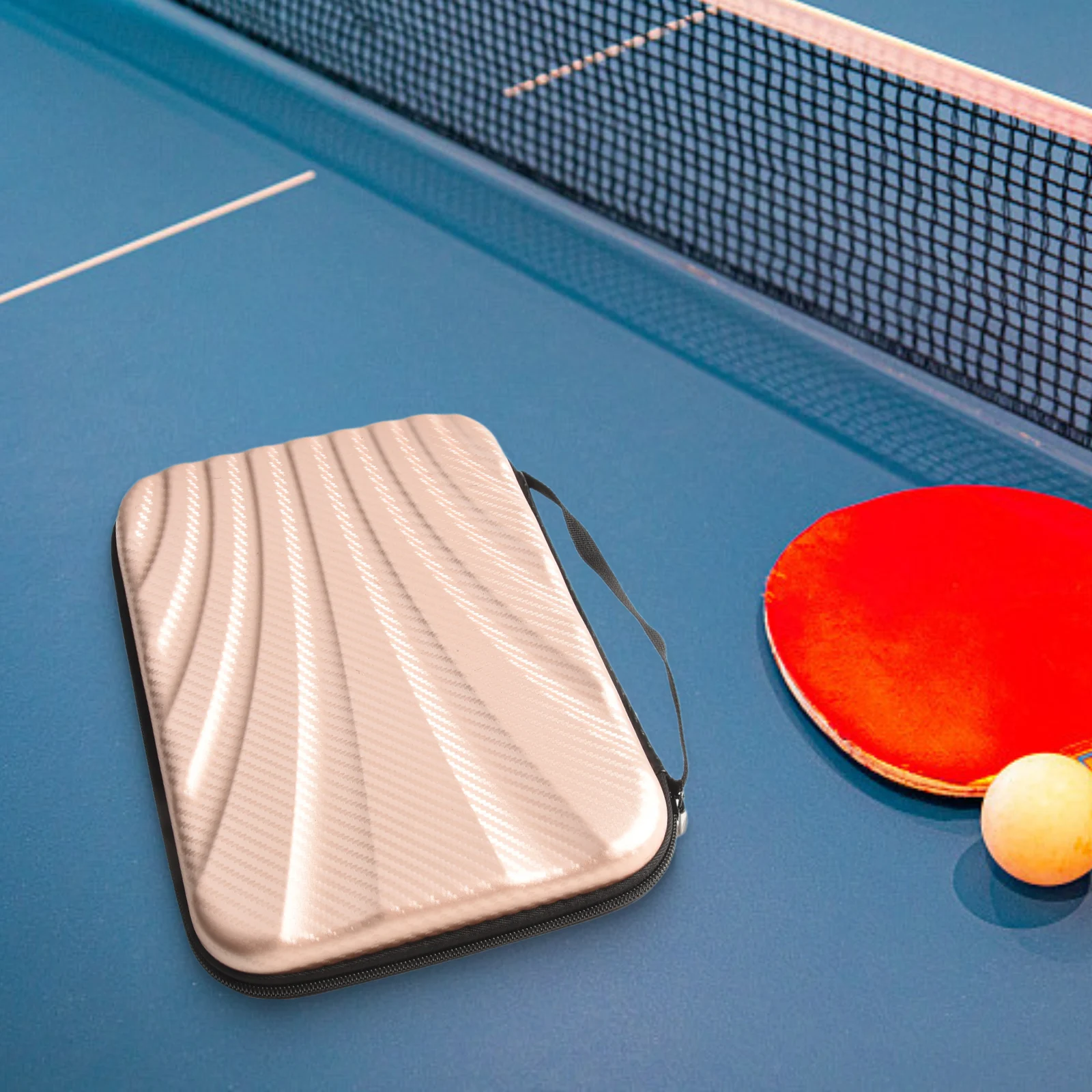 Package Content Polyester Racket Table Tennis Balls Storage Bag Table Tennis Racket Bag EVA Hard Shell Hand Strap