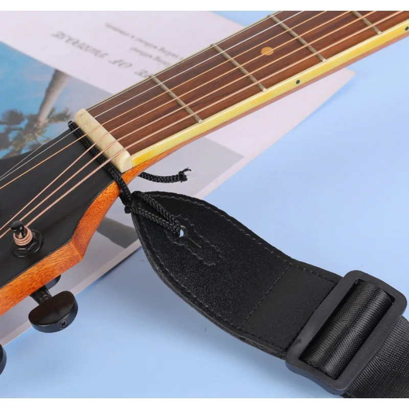 X1 Imitierter Nylon-Gitarrengurt in Unifarben, Seidiger Bass-Ukulele-Schultergurt für Anfänger, Kreuzgurt für Auftritte, Gitarrenzubehör