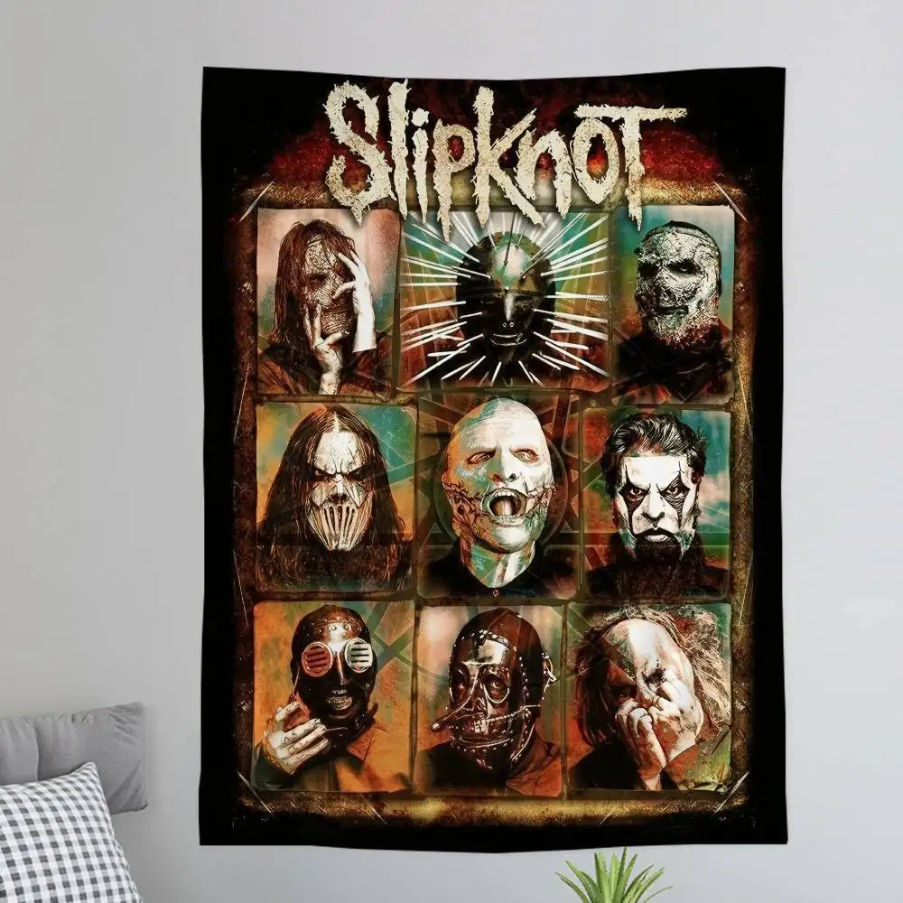 Heavy Metal Rock Slipknot Chart Tapestry Art Science Fiction Room Home Decor Cheap Hippie Wall Hanging