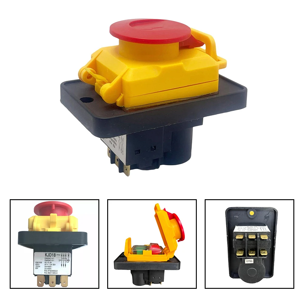 Waterproof Magnetic Push Button Switch 400v 6 Pin Waterproof Magnetic Push Button Switch For Marine Grinder Power Supply Tools