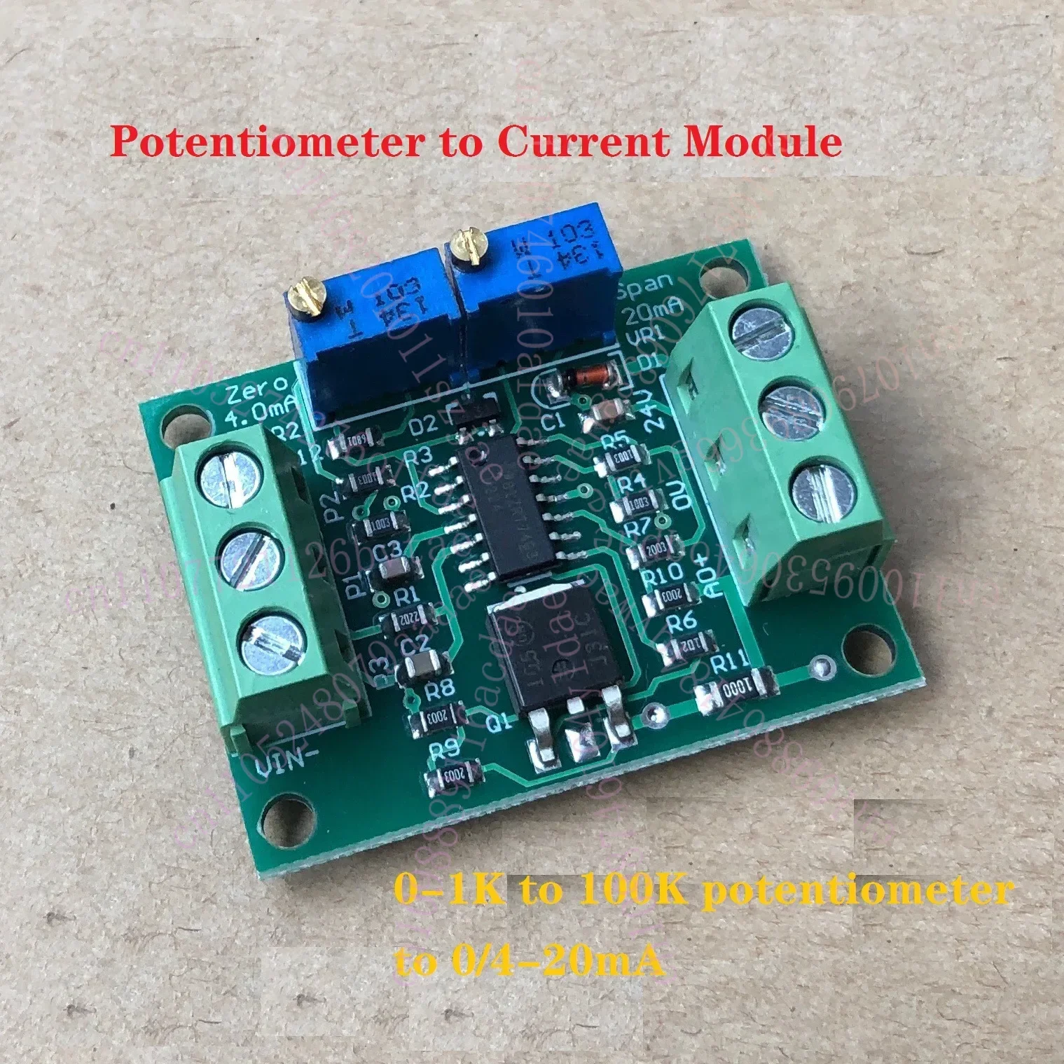 

2Pcs Liquid Level Sensor, Transmitter, Potentiometer To Current 0/4-20ma, Resistance Ruler To Current 4-20mA