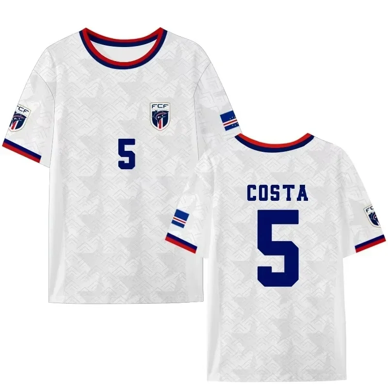 Unisex Cape Verde Goalkeeper Soccer Jersey Vozinha 1 Short Sleeve Regular Fit Cheer Support Fan Shirt for Match Training Summer
