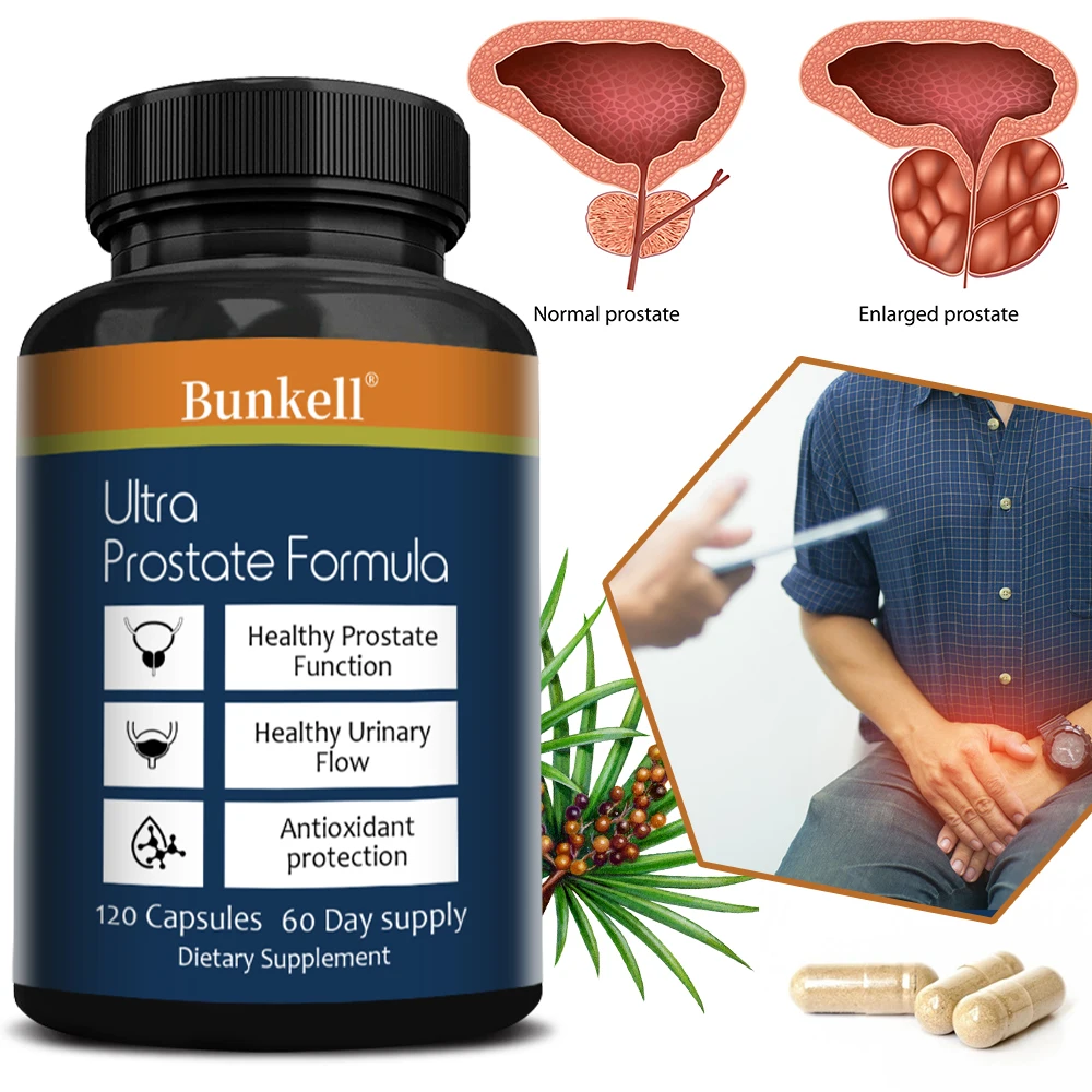 

Prostate Support Capsules - Zinc, Saw Palmett, Reduce Nighttime Urination, Bladder Control, Prostate Health & Anti-Hair Loss