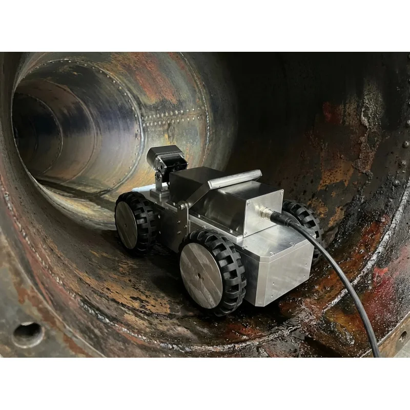 High-Torque Robotic Pipe Camera, 6-Wheel Drive Anti-Slip Crawler, Explosion-Proof for Pipeline Inspection