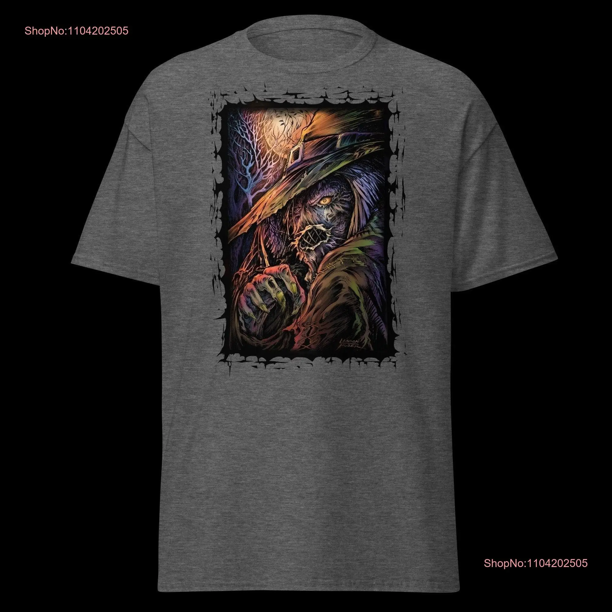 Awesome Halloween Scarecrow Art T shirt by Landon Huber For or Birthday Parties and s Horror long or short sleeves