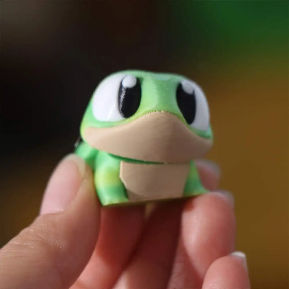 Подвижная коллекционная модель лягушки-геккона, 3D-печатная статуэтка зеленой лягушки, декоративное украшение для дома, фигурка животного