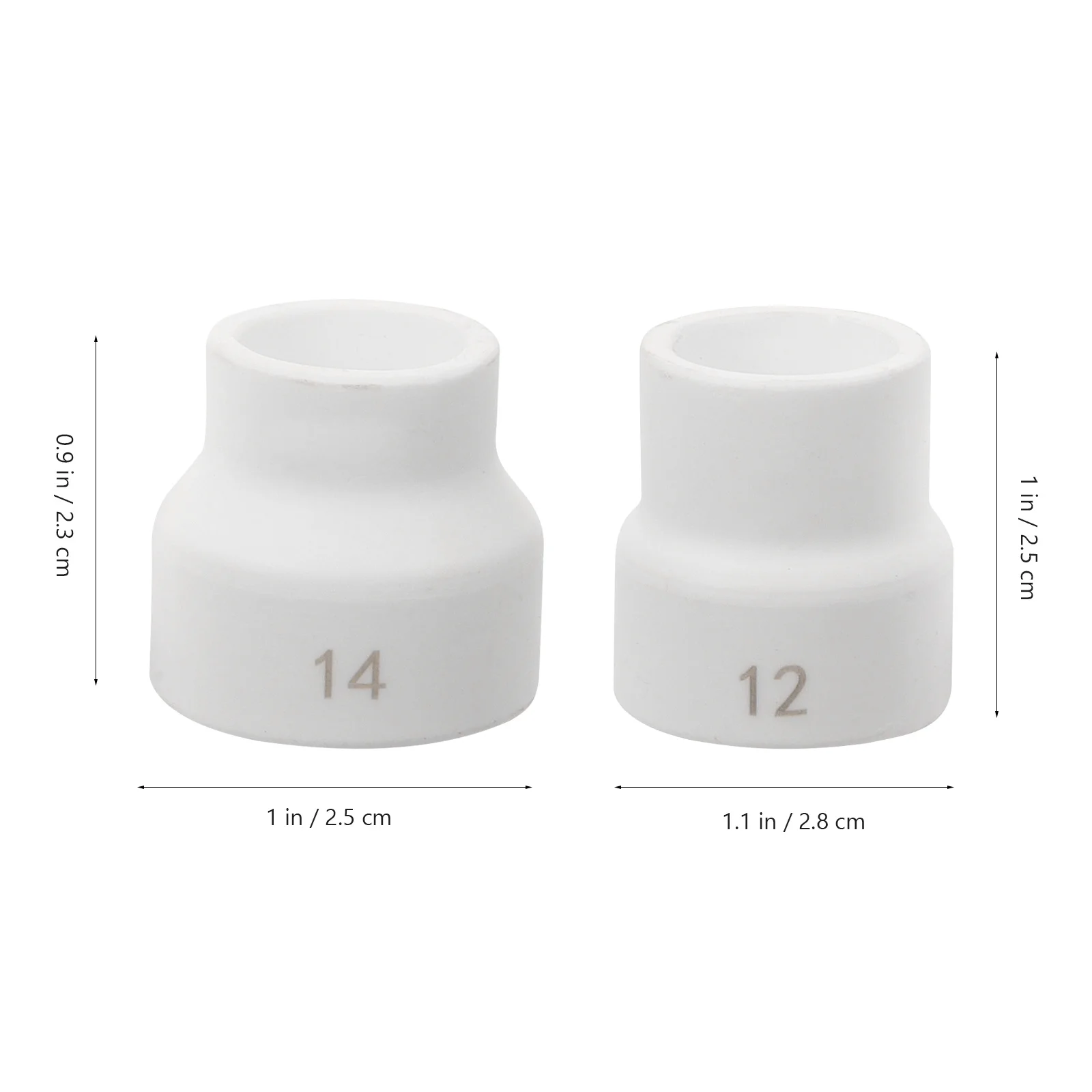 

2Pcs Welding Torch Cup Ceramic Gas Lens for Tig Torch Kit Replacement Nozzle High Heat Resistance Welding Part Accessory