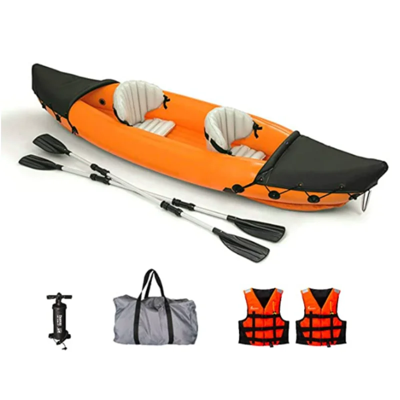 2 Person Full Drop Stitch Hull Inflatable Raft Kayak  Fishing