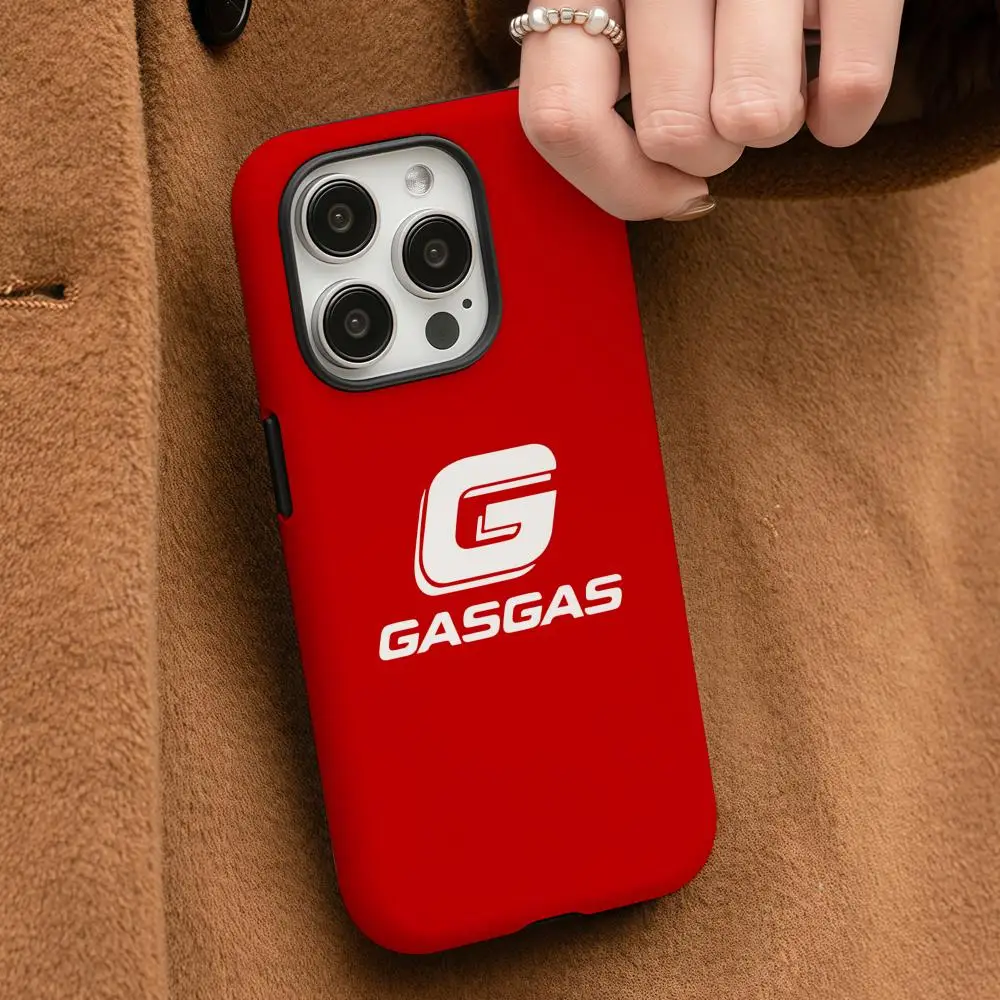 

Чехол для телефона с гоночным покрытием для iPhone 17, 16, 15, 14, 13, 12, Pro Max Plus, глянцевая двухслойная жидкая задняя панель G-GasGass, мотоциклетная пленка, твердый корпус