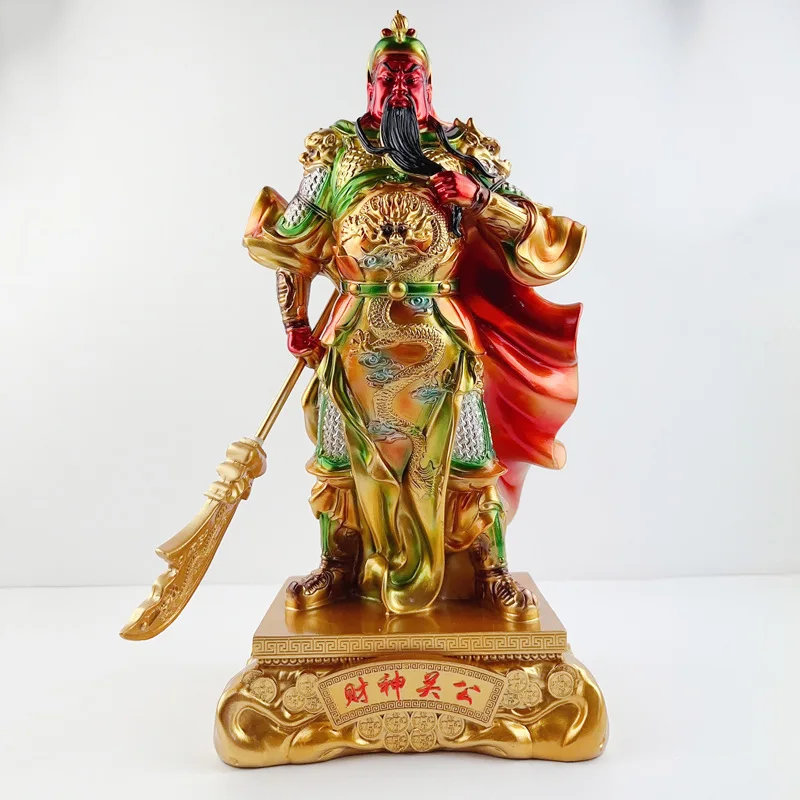 Colorful Copper God of Wealth, Guan Gong, Guan Di, Sheng Jun, Wu God of Wealth, Guan Yu Decoration Store Company Opening Gifts