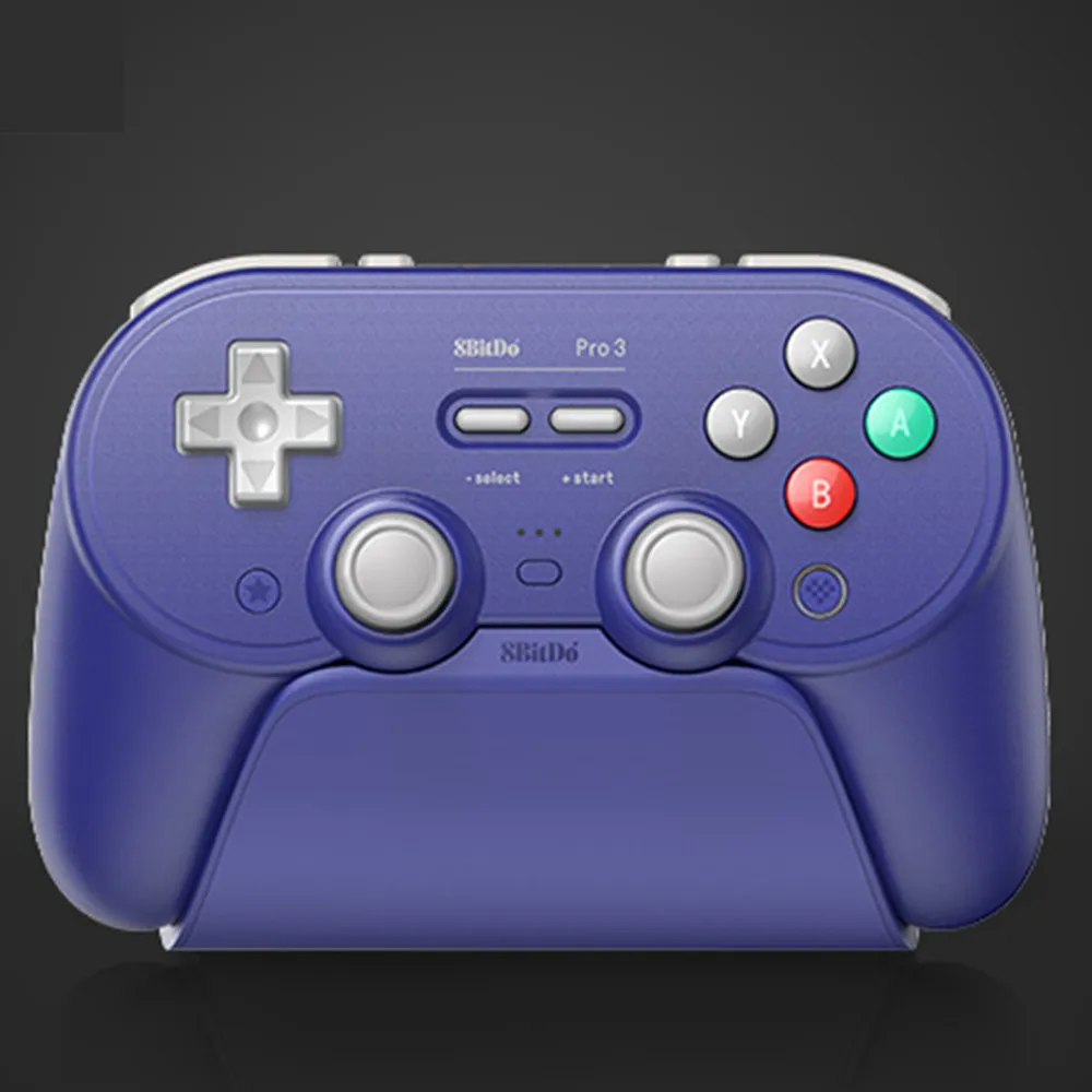 لوحة ألعاب بلوتوث 8BitDo Pro 3 مع قاعدة شحن 2.4G محول للتبديل/Windows 10 Android/SteamOS/لوحدة تحكم Apple iOS