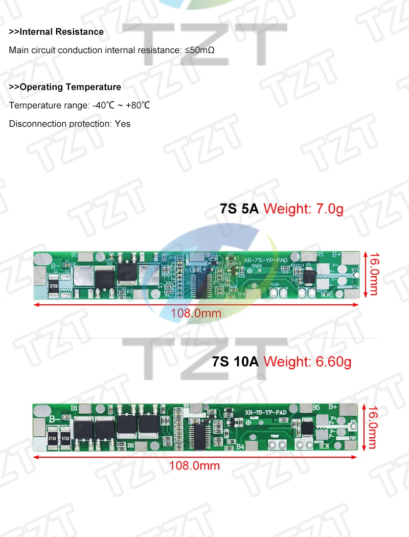 7S 24V 5A 10A BMS-Schutzschaltungsplatine Ladeschutzplatte Lademodul für Lithium-Batteriepack Powerbank E-Bike – Detail 2