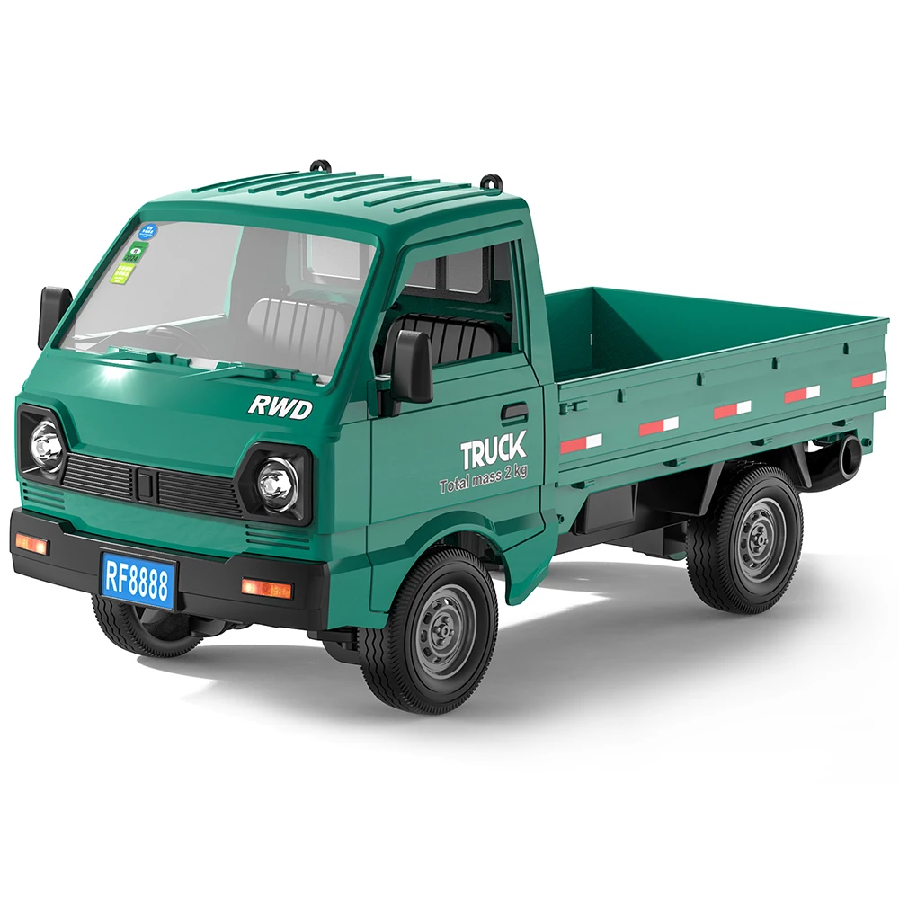 Nuevo 9IMOD KF21 RC camión coche 1:16 2,4G camioneta de escalada de deriva 2WD Van con luces LED de pulverización Control remoto modelo vehículo chico