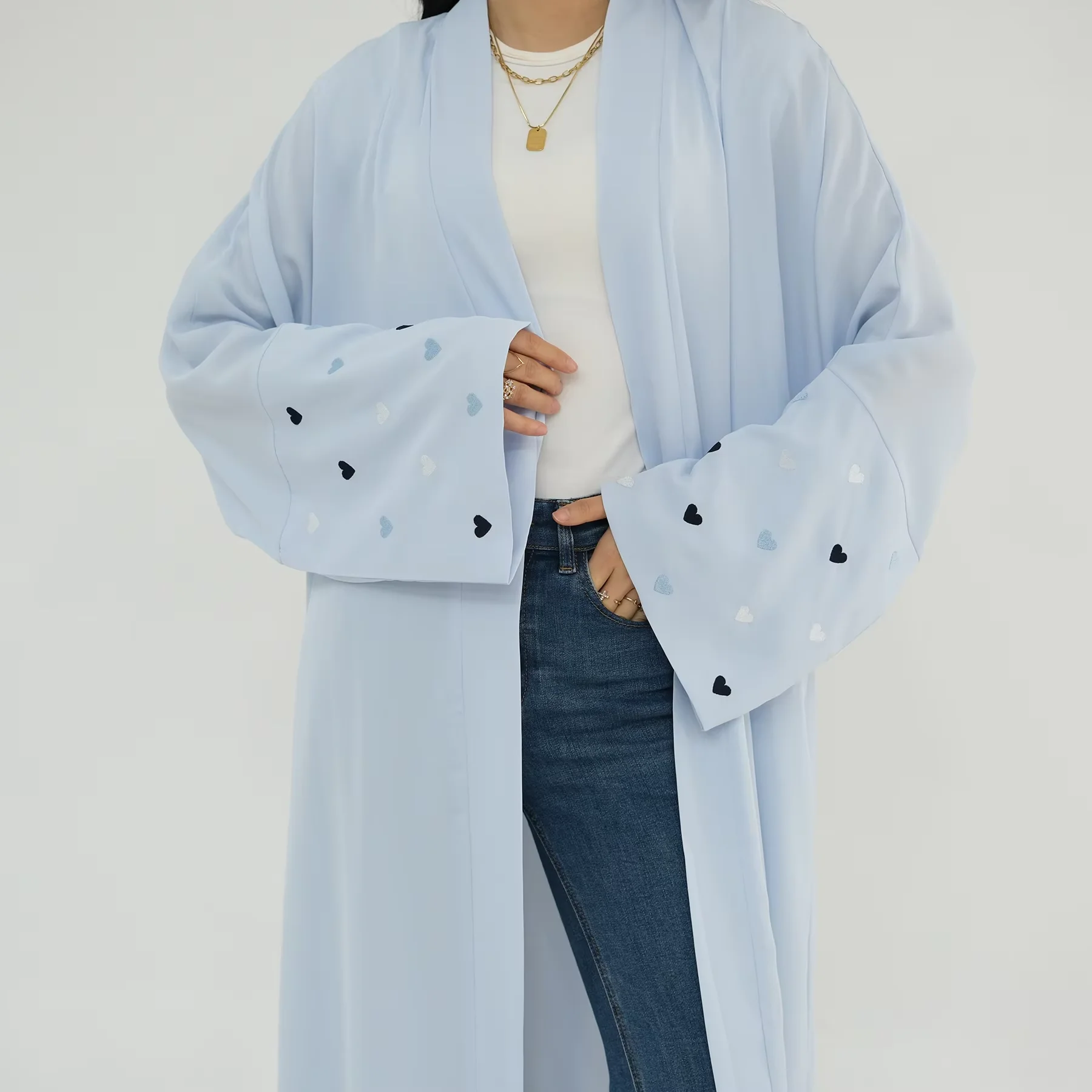 

Dubai Love Embroidery Abayas for Women Muslim Dress Turkey Kaftan Kimono Cardigan Islamic Jalabiya Caftan Marocain Femme Kebaya