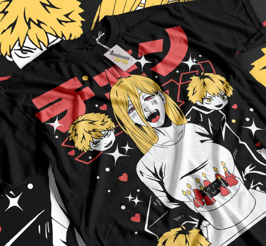 Power T-Shirt Devil Anime Manga Chainsaw Man Denji Sweater Hoodie Soft Tee