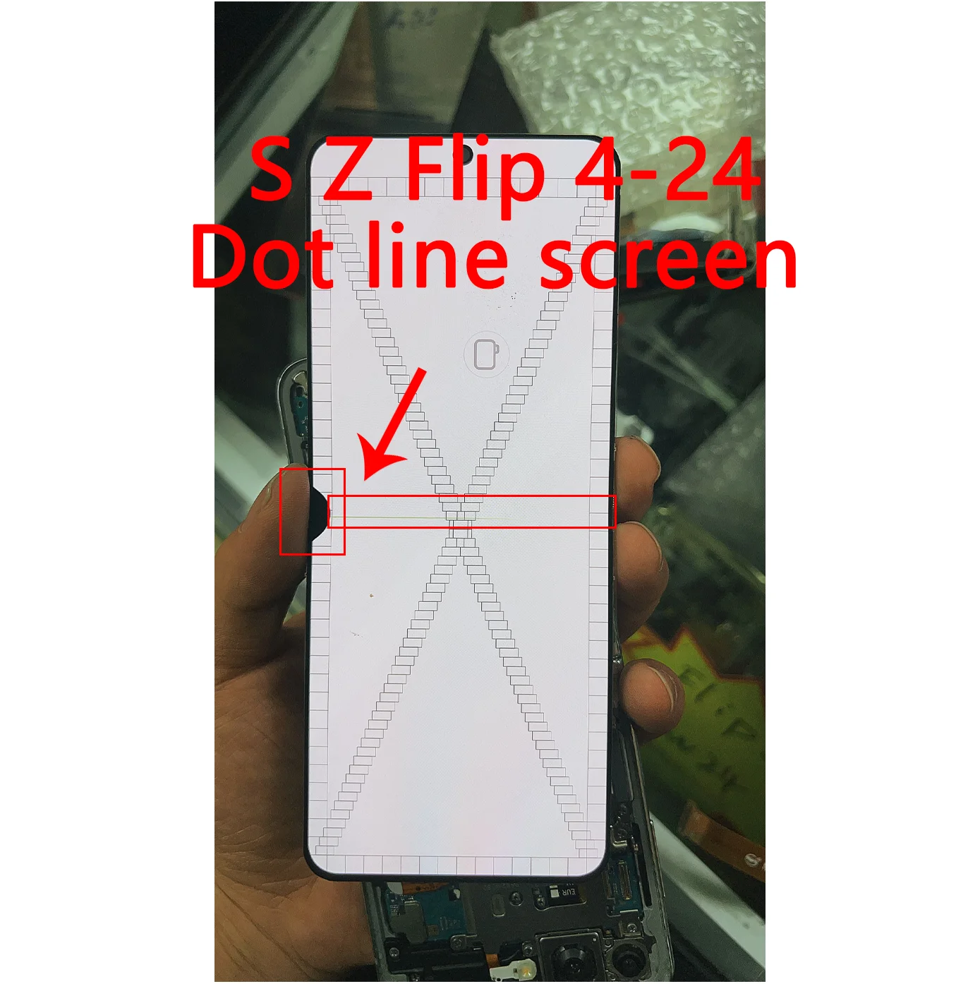 欠陥あり、焼き付き影あり。z-flip-4用amoled-lcdディスプレイタッチスクリーンデジタイザー、samsung-galaxy-z-flip-4-f721-f721b-lcd用。