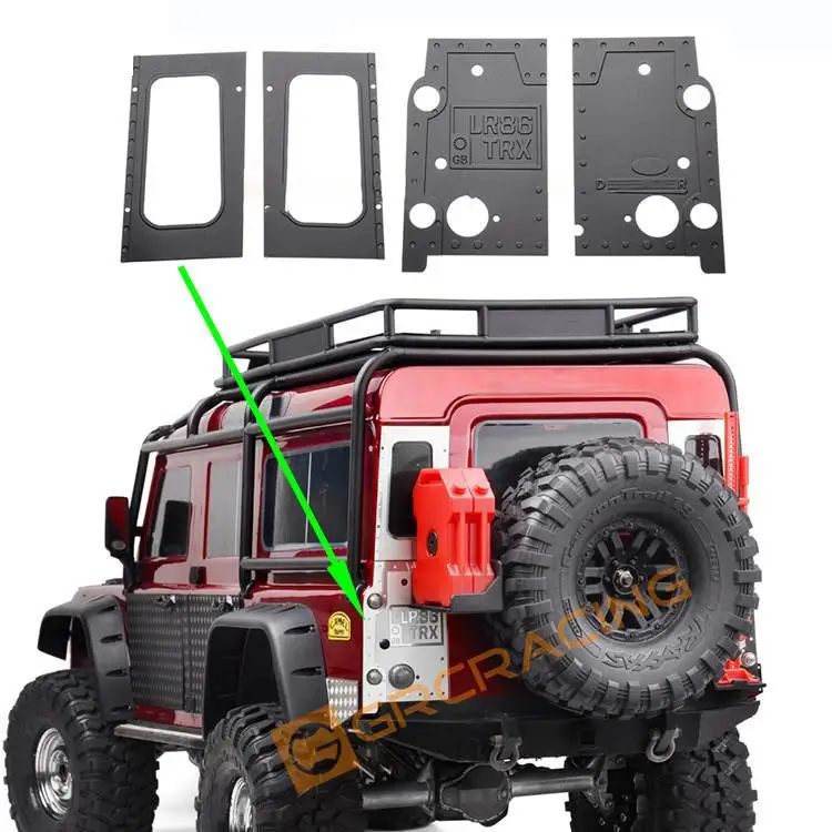 

Trx4 shell, metal trim on both sides of the tail door, for 1 / 10 RC tracked vehicle trx-4 defender car accessories