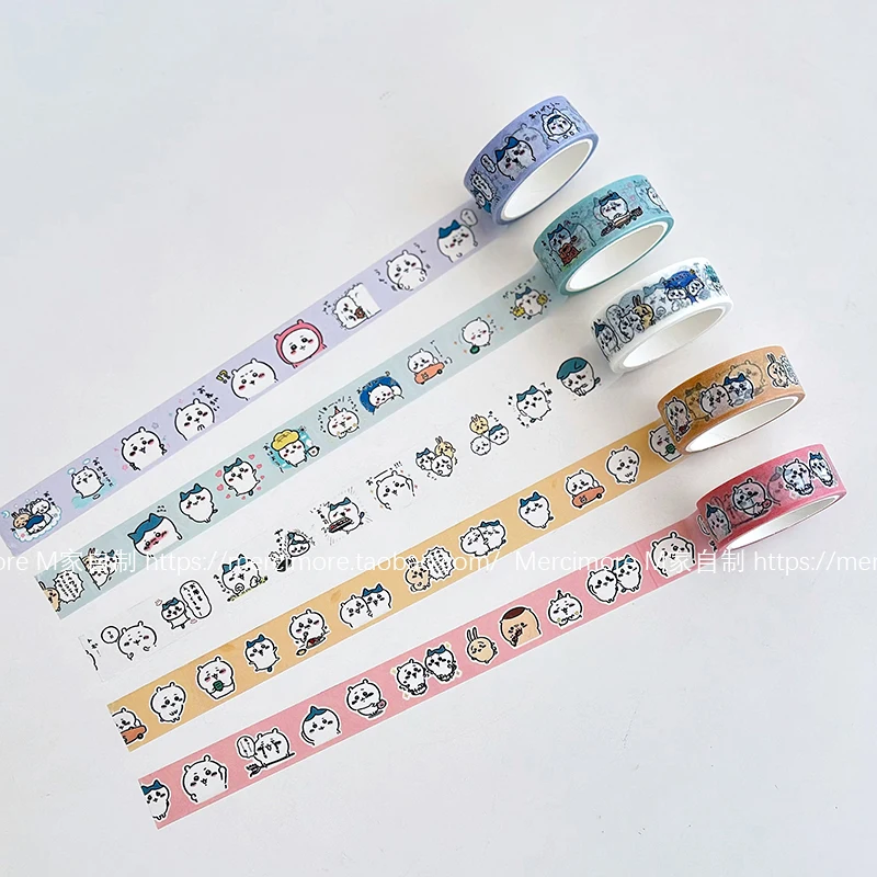 

Chiikawa Paper Sticker Tape Cartoon Ins Popular Kawaii Hachiware Usagi Manual Sticker Tape Handbook Material Decorate Girl Gift