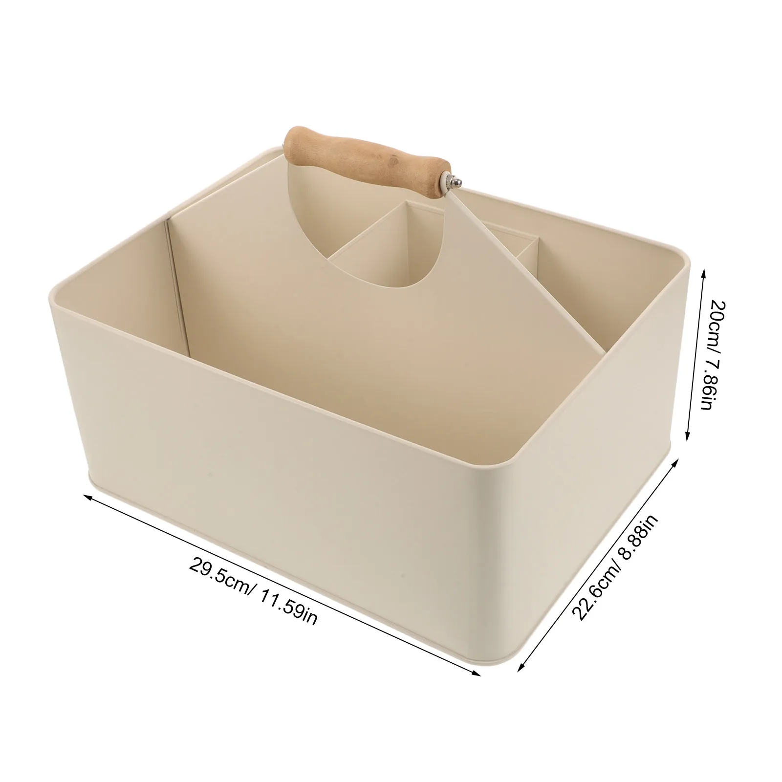 4-Compartment Metal Garden Tool Organizer with Handle Seed Sorting Box for Garden Yard Planting Supplies Storage view 6