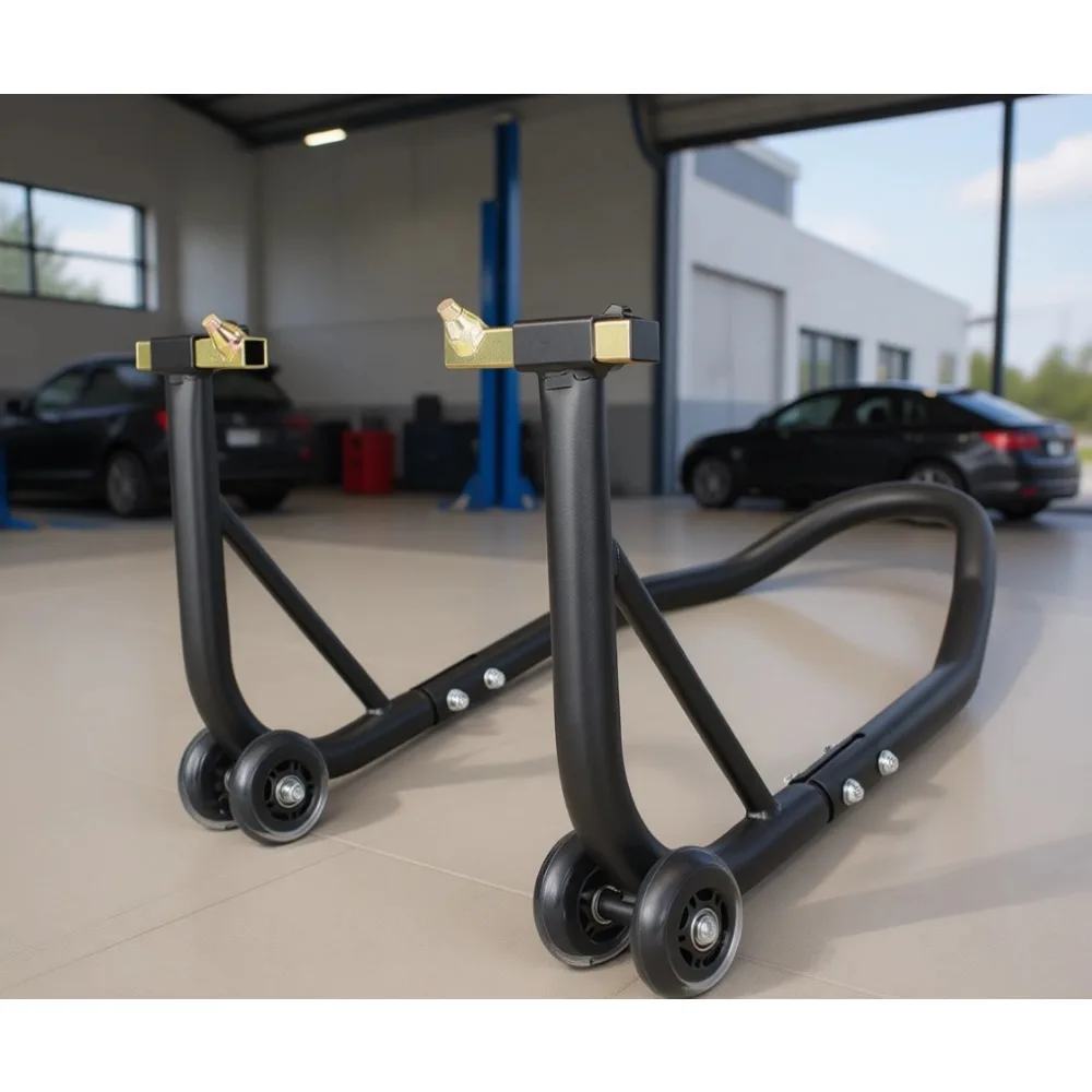 

Heavy Duty 450lbs Motorcycle Front Wheel Lift Stand Fork Swingarm Spool Paddock