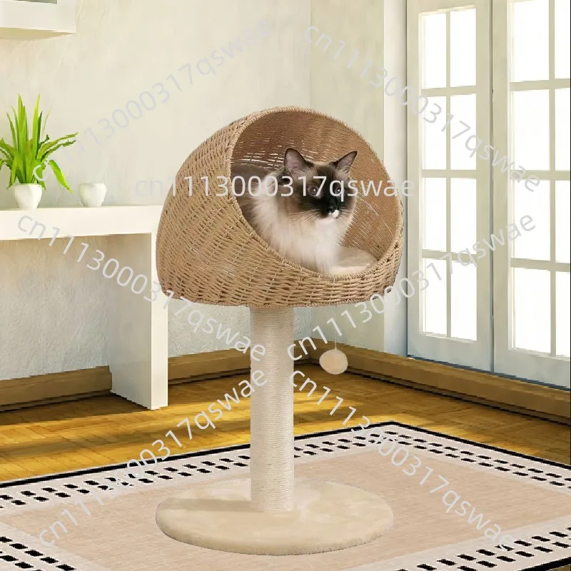 Climbing frame, nest integrated sisal storage rack, grab post