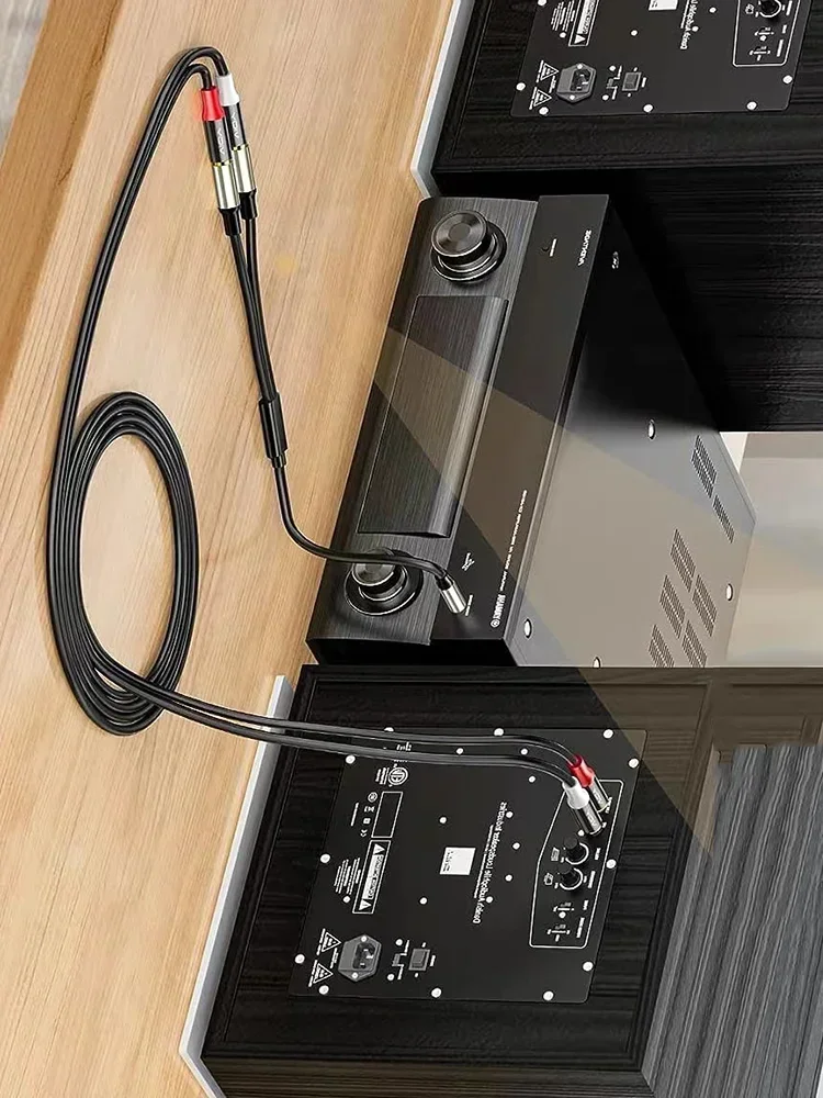 Câble d'extension Audio stéréo RCA, Double blindage, 2RCA mâle à 2RCA femelle, câble séparateur pour amplificateur haut-parleur DVD TV, Etc.