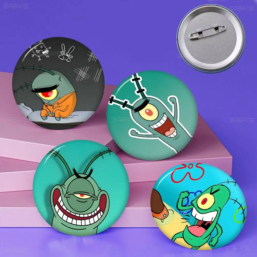 Screaming Plankton Creative Tinplate Soft Button Pins Animal Icon Brooch Lapel Backpack Badge Accessories Pin