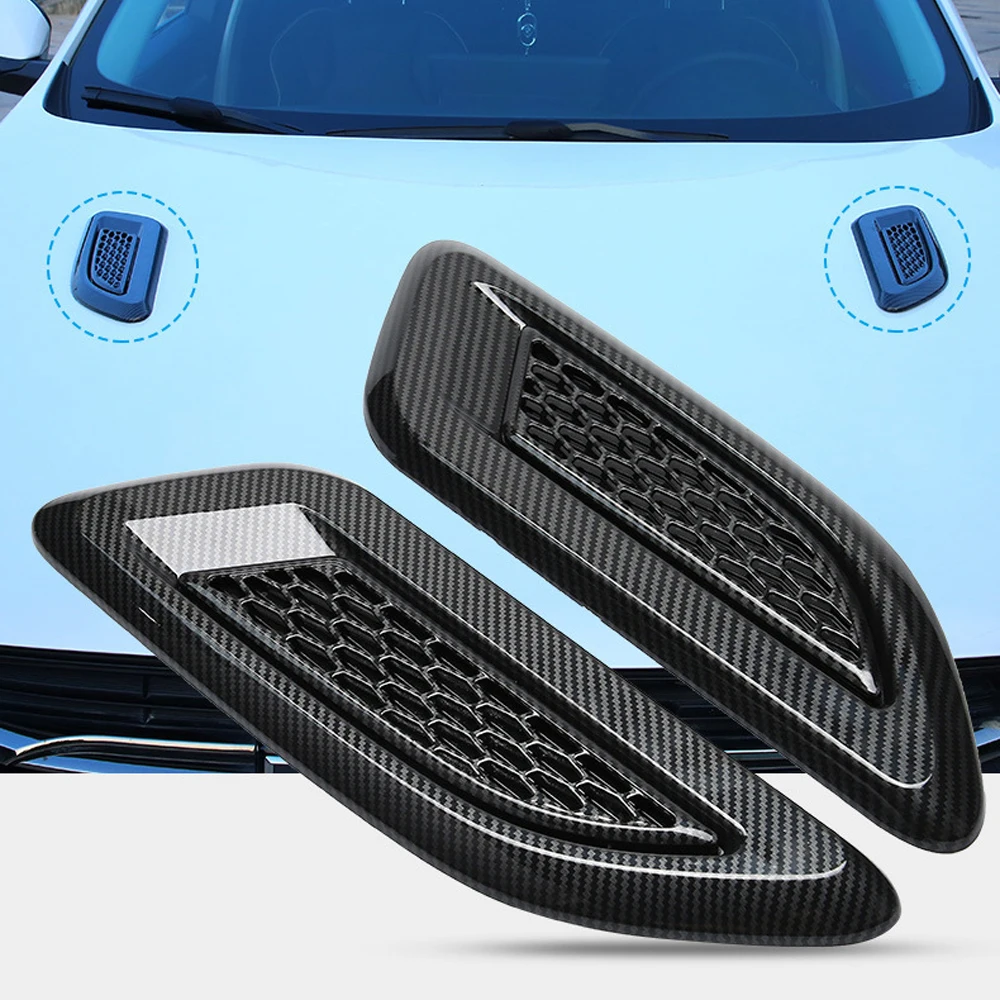 2pcs Car Exterior Hood Air Vent Outlet Wing Trim For Land Rover Discovery Sport LR4 For Range Rover Evoque Vogue Car Accessories